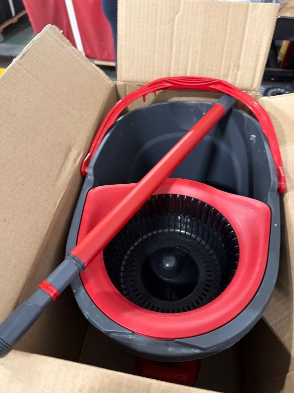 Photo 1 of ** SOLD AS IS, NO REFUND/RETURN* SEE COMMENTS!
O-Cedar EasyWring Microfiber Spin Mop & Bucket Floor Cleaning System
**USED**