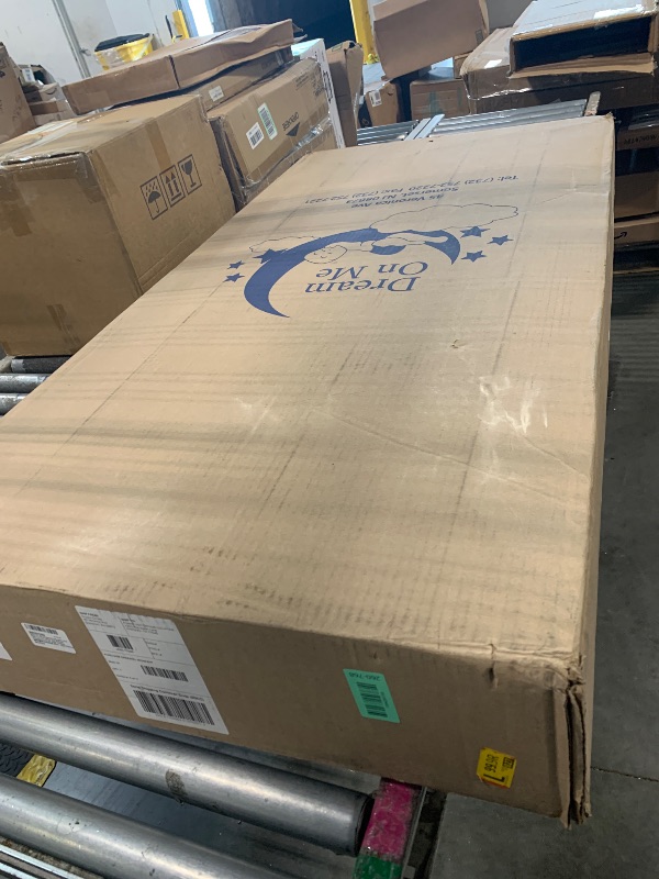 View 2 of ***SIMILAR ITEM** Dream On Me Dreamland Orthopedic Firm Fiber Crib and Toddler Bed Mattress, Greenguard Gold and JPMA Certified, Waterproof Vinyl Cover, Dual-Sided Mattress, Grey, Made In The U.S.A