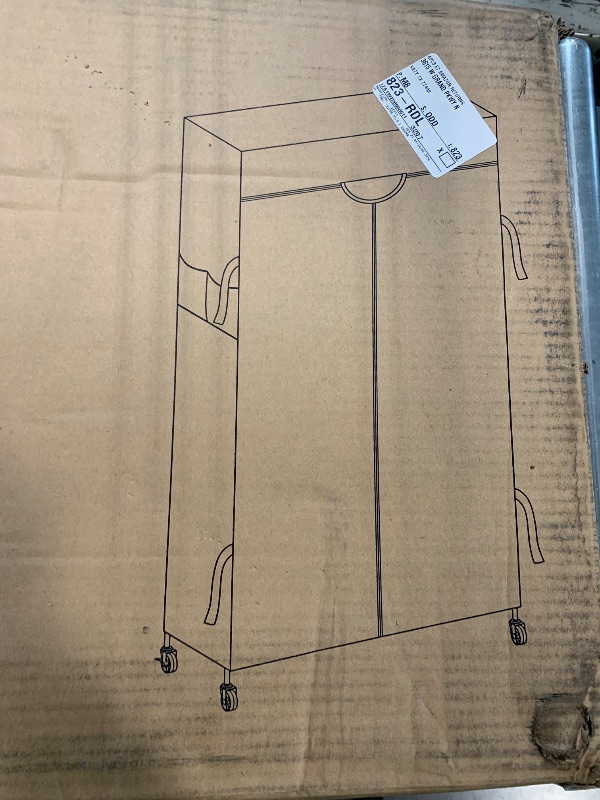 Photo 1 of ***SIMILAR*** SORCEDAS Portable Wardrobe Closet Storage Organizer Metal Hanging Rack Non-Woven Fabric 34 Inch Black