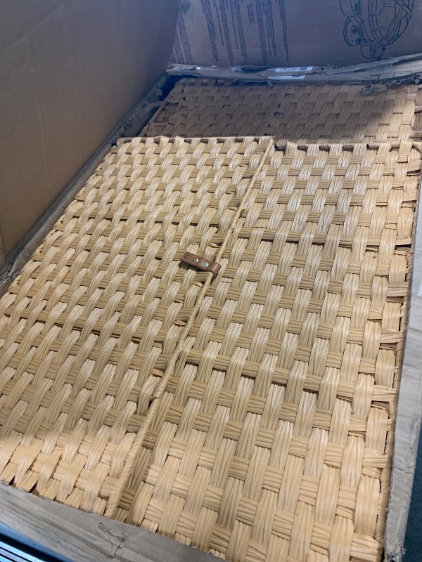 Photo 1 of ***SIMILAR ITEM*** Laundry Hamper with Lid, 90 L Rattan Clothes Laundry Basket with Lid and Handles, Foldable Clothes Hamper, Removable Liner, Goose Yellow