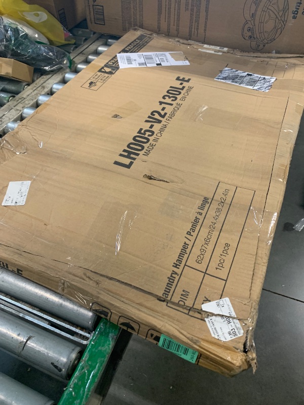 Photo 1 of ***SIMILAR ITEM*** Laundry Hamper with Lid, 90 L Rattan Clothes Laundry Basket with Lid and Handles, Foldable Clothes Hamper, Removable Liner, Goose Yellow