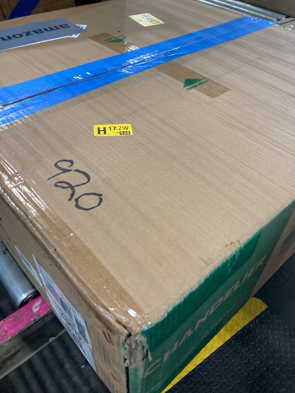 Photo 1 of *MISSING PARTS UNKNOWN*
Tinkoso Gold Crystal Chandeliers for Dining Room,24" Luxury K9 Raindrop Crystal Chandelier,Adjustable Brushed LED Pendant Ceiling Light Fixture with Leaf-Edge for Dining Living Room Foyer Entryway