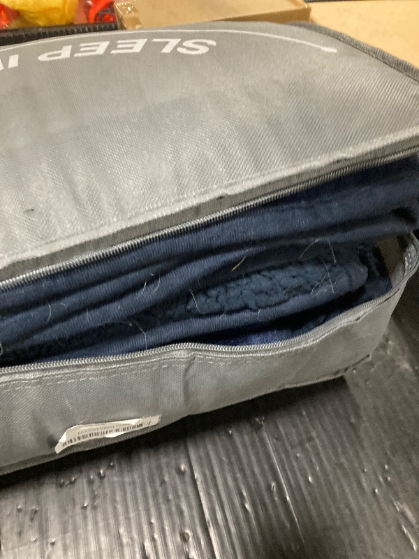 View 3 of *USED*
Wemore Sherpa Fleece Weighted Blanket for Adult, 15 lbs Dual Sided Cozy Fluffy Heavy Blanket, Ultra Fuzzy Throw Blanket with Soft Plush Flannel Top, 60 x 80 inches Navy Blue on Both Sides