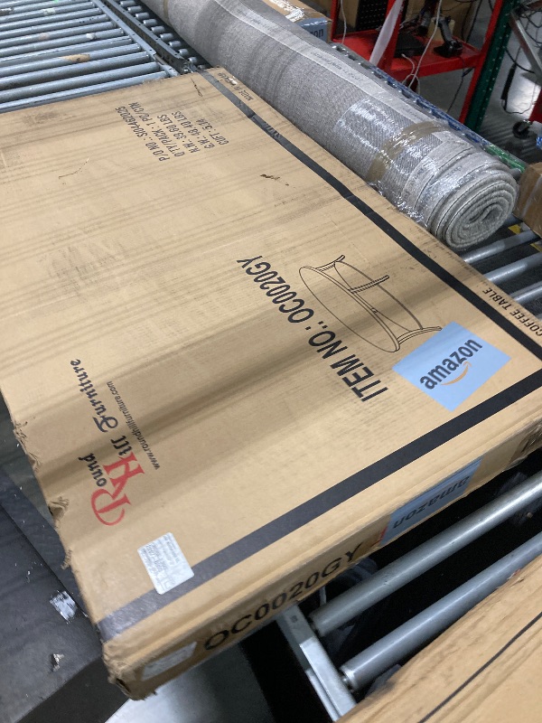 Photo 1 of *USED*
Roundhill Furniture Perth Contemporary Oval Shelf Coffee Table, Gray