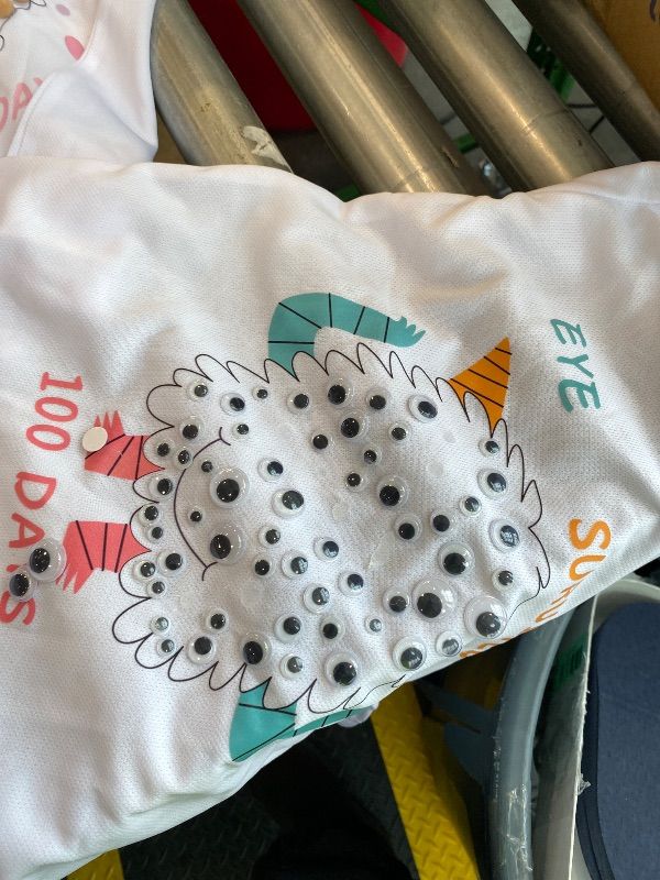 Photo 1 of ***MINOR DAMAGE*** R HORSE 100th Day of School DIY Shirt Kit - 3Pcs Ice Cream Gumball Machine Monster T-Shirt Kit with Pom Poms and Googly Eyes for Kids 100 Days Party School DIY Art Activity Classroom Party Supplies XL 120