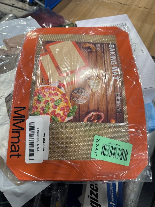 Photo 1 of **SMALL**MMmat Silicone Baking Mat - Best German Silicone - Non Slip Silicone Baking Sheet, Non Stick Reusable Silicone Mats for Baking, Oven Liner, Counter Mat - 2 Quarter Sheets Baking Mat