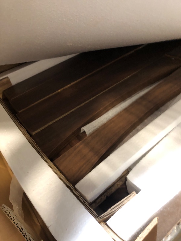 Photo 1 of **partial set, incomplete**Decofy 70? Fluted Fireplace TV Stand for 80? TVs, Remote & Touch Control Adjustable Flame Colors & Temperature, Entertainment Center with Storage, Modern Media TV Console Table for Living Room(Walnut)