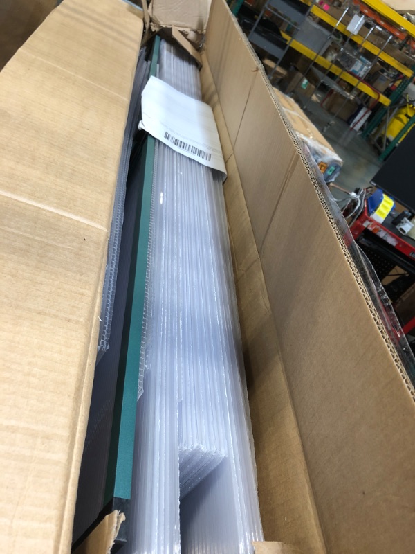 Photo 1 of (FOR PARTS ONLY) (BOX 2 OF 2) 8×12 FT Greenhouse, Large Walk in Greenhouses for Outdoors and Garden Planting, Polycarbonate Greenhouse with Enhanced Aluminum Frame, Green Houses with Quick Setup Structure and Roof Vent, Green