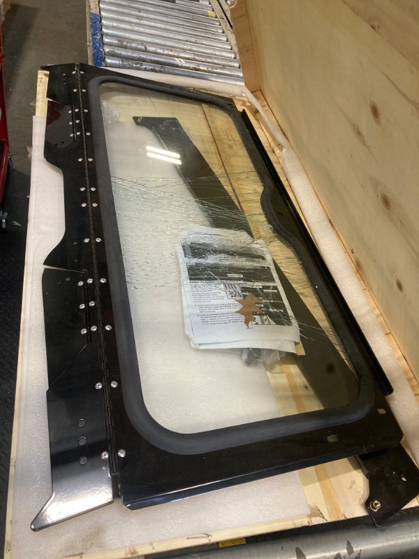 Photo 1 of **CRACKED GLASS, SEE IMAGE***  KUAFU Front Glass Windshield Compatible with 2019+ Honda Talon 1000R 1000X 1000X-4 Full Windscreen W/Wiper Aluminum Frame