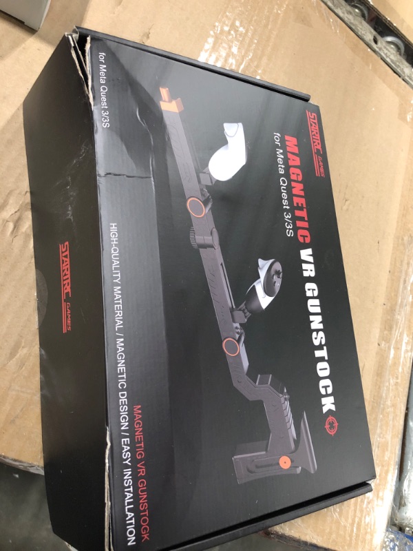 Photo 1 of [Ambidextrous Design] VR Gun Stock for Meta Quest 3/Oculus Quest 3S | Side-Loading Magnetic Design | Faster Mag Changes | Precision Angle Adjustment | Adjustable Cheek Rest & Strap | Lightweight for Enhanced FPS Gameplay