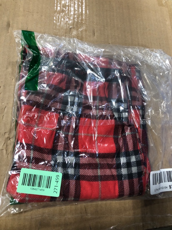 Photo 1 of **01 PC**Calvin Klein Boys' Super Soft Brushed Micro Pajama Pant 2-Pack, Plaid Red/Plaid Navy, Large