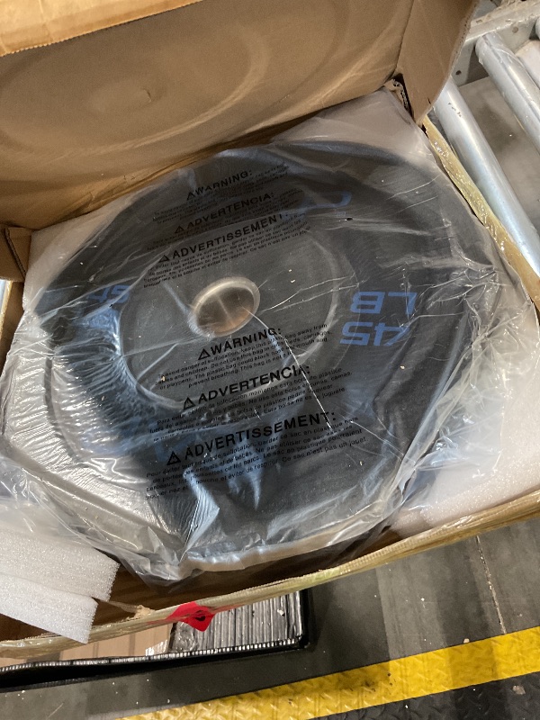 Photo 1 of ***NOT WHOLE SET. CONTAINS ONLY 1 45LB PLATE*** CAP Barbell 45 LB Economy Olympic Bumper Plate  with Color Logo | Black