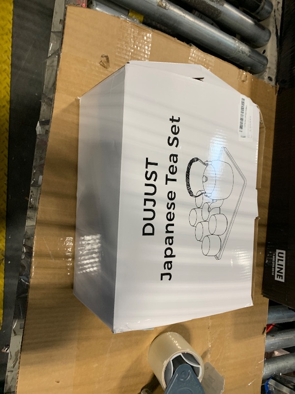 Photo 1 of **MISSING KETTLE**
Dujust Japanese Tea Set, Cyan-blue Porcelain Tea Set with 1 Teapot Set, 6 Tea Cups, 1 Tea Tray, 1 Stainless Infuser, Asian Tea Sets for Adults/Tea Lover/Women/Men (Bamboo - Straight Grain Design)