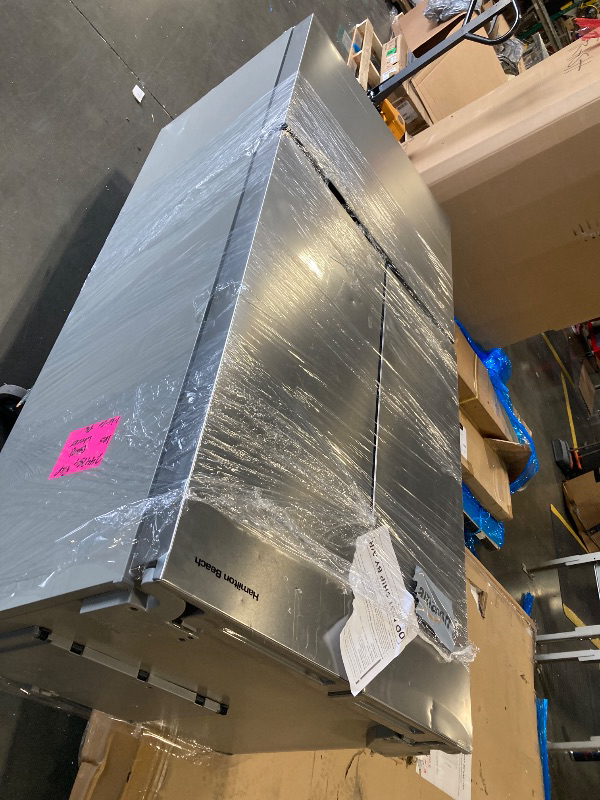 Photo 1 of ***UNTESTED***Hamilton Beach HBF1662 French Door Full Size Counter Depth Refrigerator with Freezer Drawer, 16.6 cu ft, Stainless