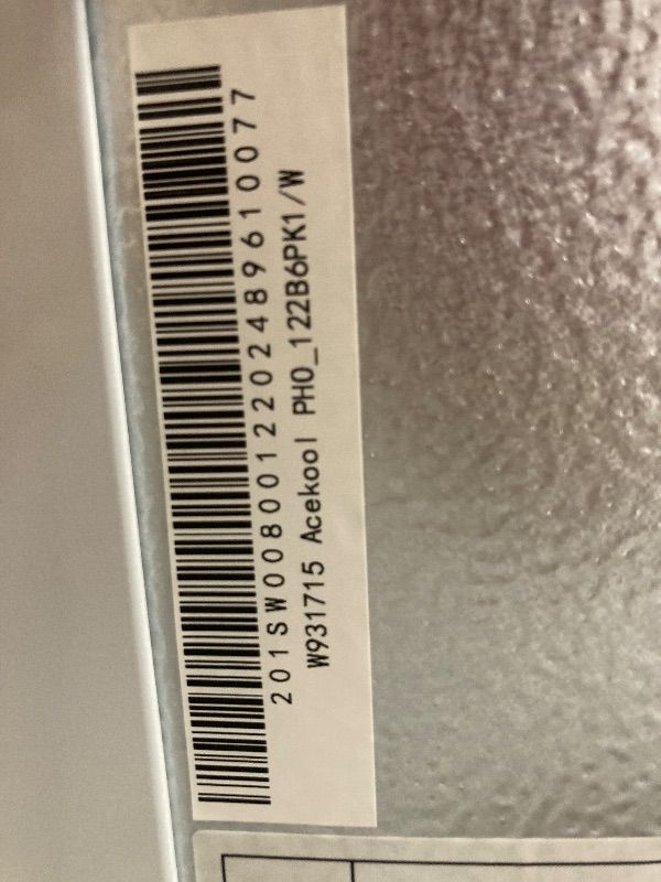 Photo 1 of ***MINOR DAMAGE TO COMPRESSOR, DOES NOT COOL, SELLING FOR PARTS, FINAL SALE****Garvee 3.2 Cu. Ft Portable Compact Fridge - Mini Refrigerator with Freezer, 2 Glass Shelves & Silent Operation, 115V Mini Fridge for Bedroom/Home/Office/Dorm (White)***MINOR DA
