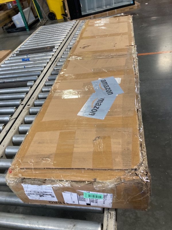 Photo 1 of ***SIMILAR ITEM***Furnulem Queen Size Bed Frame with Charging Station and LED Lights, Platform Bed with Metal Slats, Grey Upholstered Headboard with 2-Tier Storage Shelves, No Box Spring Needed