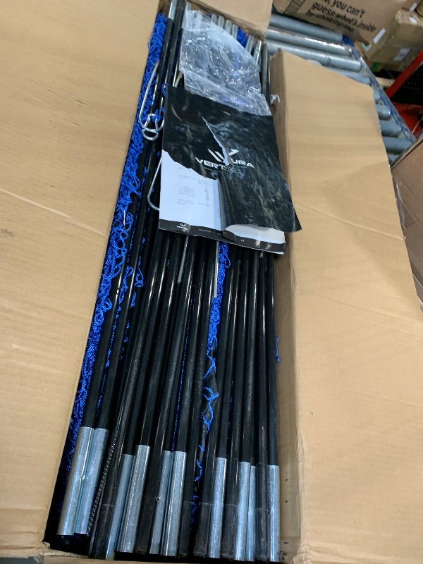 Photo 1 of **SIMILAR**
Portable 22ft x 12ft x 8ft Baseball & Softball Batting Cage – Easy to Install Hitting Cage with Pitching Machine Hole, 3-Ply Blue Netting, 14mm Fiberglass Poles, Secure Steel Frame & Carry Bag Include