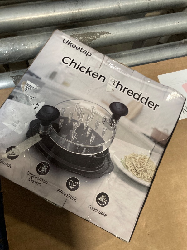 Photo 1 of *UNTESTED*
Ukeetap 10" Pro Chicken Shredder Tool Twist Large for Kitchen, BPA-Free Food-Safe Meat Grinder, Visible Chicken Breast Meat Shredder with Strong Anti-Slip Bottom & Ergonomic Handle, Black