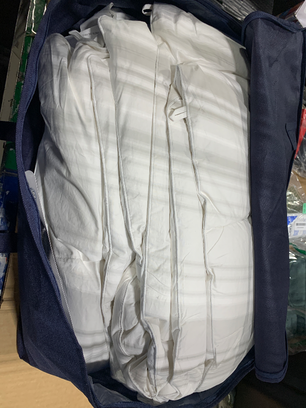 Photo 1 of *** VERY USED *** Serta Goose Feather Down Fiber Cotton Comforter Twin Size - 100% Cotton Duvet Insert - Hotel Luxury Hypoallergenic Bedding Comforter All Season Medium Warmth 68 x 90 Inch White