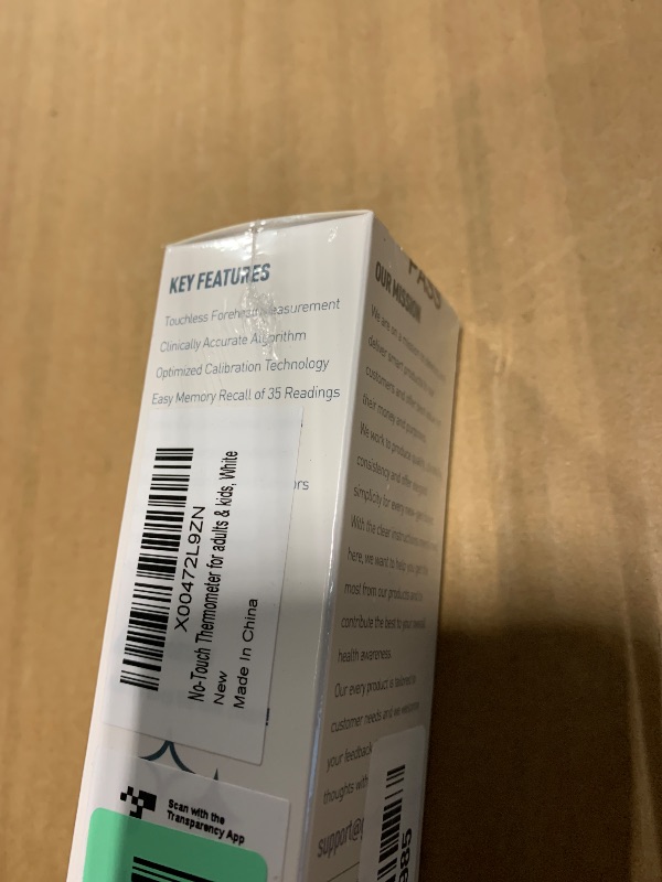 Photo 1 of *** NEW FACTORY SEALED *** No-Touch Thermometer for Adults and Kids, Accurate Digital Baby Thermometer, Fever Alarm & Silent Mode, 2 in 1 Forehead & Object Mode