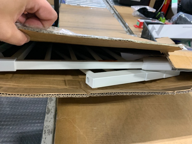Photo 1 of **MISSING PARTS**BABELIO Safety Gate Door Fits for Stairs, Narrow and Wide Doorways with Auto Close, Easy Install, No Drilling, Pressure Mounted for Baby, Child, Pets, Dog/Puppy, 26''-40'', White