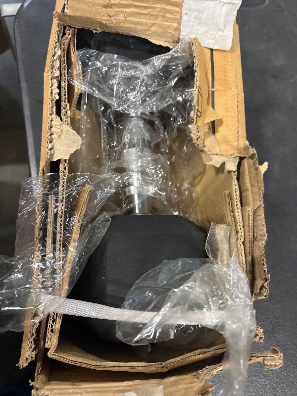 Photo 1 of **MISSING ONE**NOT A PAIR**
Fitvids Rubber Encased Hex Dumbbell Hand Weights with Anti-Slip Cast Iron Grip for Exercise & Fitness, 30LBS Pair