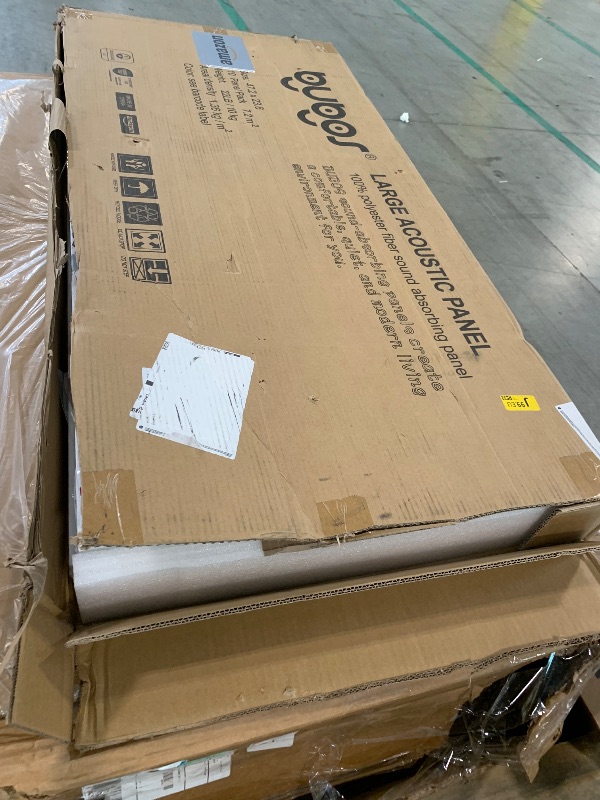 Photo 1 of ***FACTORY SEALED***BUBOS 10 Pack Large Acoustic Panels,47.2" X 23.6" X 0.4" Acoustical Wall Panel, Self-Adhesive Sound Proof Foam Panels, Decorative Soundproof Wall Panels for Home Studio Office (White)***FACTORY SEALED***