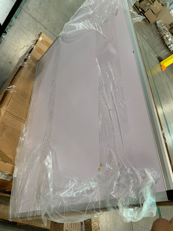 Photo 1 of ***HAS SMALL CRACK IN WHITE BOARD, MISSING DRY ERASE, MARKER HOLDER, SELLING AS IS FINALS SALE***VIZ-PRO Dry Erase Board/Non-Magnetic Whiteboard, 48 x 36 Inches, Wall Mounted Board for School Office and Home***HAS SMALL CRACK IN WHITE BOARD, MISSING DRY E