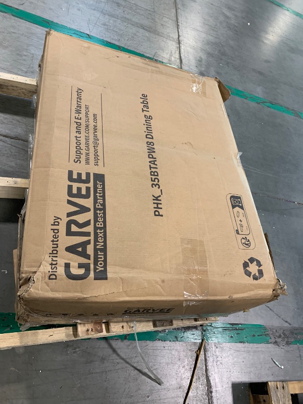 Photo 1 of ***MISSING SOME HARDWARE, SOME CHIPPED WOOD PANELS, SELLING AS IS FOR PARTS, FINAL SALE***GarveeHome Dining Table for 6-8, 71" Long Large Wooden Farmhouse Kitchen Table with Thick Sturdy Frame, Rectangular Dining Room Dinner Table with Stable Triangular L