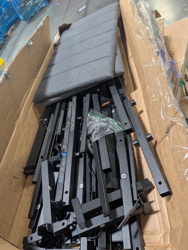 Photo 1 of ***MISSING BOX 1, SELLING FOR PARTS AS IS, FINAL SALE*** LED metal bed frame, Full***MISSING BOX 1, SELLING FOR PARTS AS IS, FINAL SALE*** 