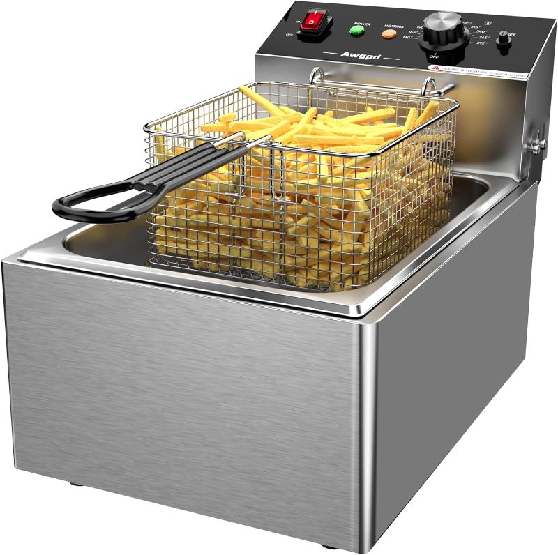 Photo 1 of ***STOCK PHOTO, ITEM/ COLOR MAY VARY, POSSIBLE MISSING PARTS, SELLING AS IS, FINAL SALE***SWINNOD  commercial deep fryer with basket***STOCK PHOTO, ITEM/ COLOR MAY VARY, POSSIBLE MISSING PARTS, SELLING AS IS, FINAL SALE***