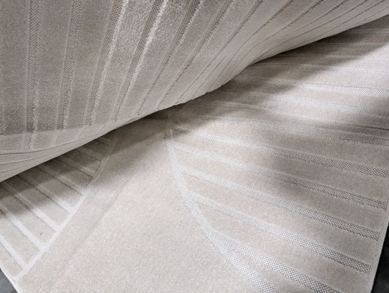 Photo 1 of ***MINOR DAMAGE ON THE BOTTOM SIDE, SELLING AS IS FINAL SALE***JONATHAN Y Nordby High-Low Arch Striped Ivory/Cream Indoor/Outdoor Area Rug, 12x18, Pet Friendly, Non-Shedding, Stain Resistant, Easy-Cleaning for Backyard, Patio (SCN104B-18)***MINOR DAMAGE O