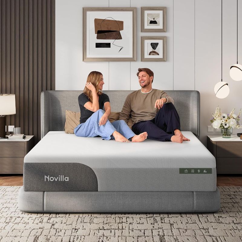 Photo 1 of ***UPDATED 5/2***Novilla Full Size Mattress 14 Inch, Gel-Infused Bliss Cooling Full Size Memory Foam Mattress in a Box with Cool-Touch Nylon Cover, Pain Relief & Spinal Support with CertiPUR-US Certified Foam