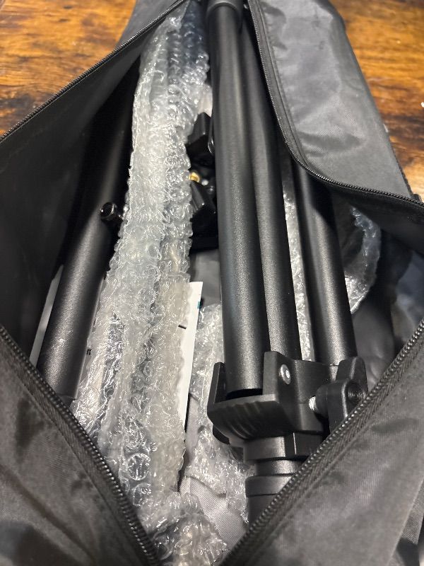Photo 1 of **missing hardware**
InnoGear Microphone Stand, Tripod Boom Arm Floor Mic Stand Height Adjustable Heavy Duty with Carrying Bag 2 Mic Clips 3/8" to 5/8" Adapter for Singing Podcast for Blue Yeti Shure SM58 SM48 Samson Q2U