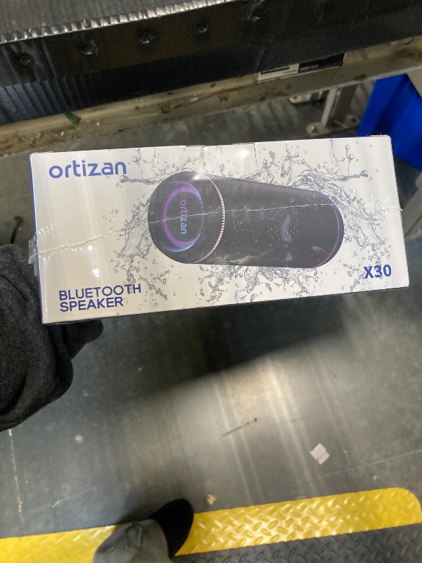 Photo 1 of  *** FACTORY SEALED***Ortizan Portable Bluetooth Speaker (3nd Gen), Bold 40W Sound with DSP Bass Boost, IPX7 Waterproof, 30Hrs of Playtime, TWS, BT 5.3, Colorful Lights, EQ, USB, Wireless for Home, Outdoor, Party - Black