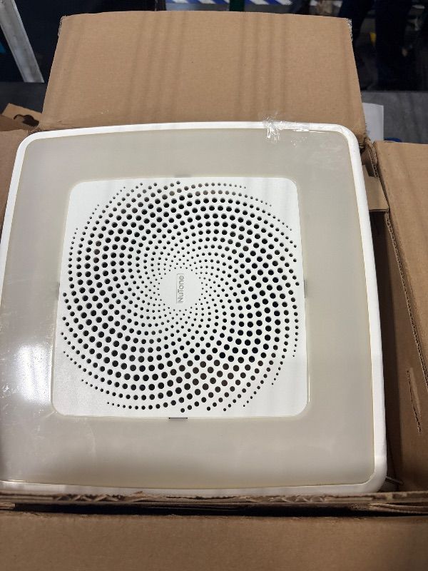 Photo 1 of **MISSING PARTS/check clerk comments**
Broan-NuTone ChromaComfort Bathroom Exhaust Fan with Bluetooth Speaker, Powerful 110CFM/1.5 Sones, 24-color LED Light, SPK110RGBL, Wall Switch