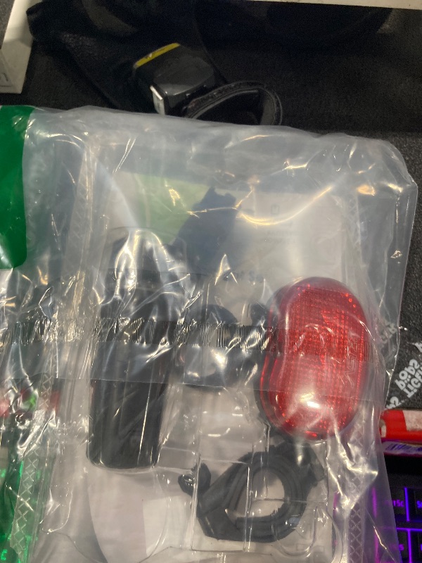 Photo 1 of **SIMILAR IMAGE***BV Bicycle Light Set Super Bright 5 LED Headlight, 3 LED Taillight, Quick-Release, Bike Lights for Night Riding