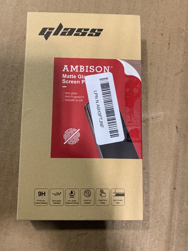 Photo 1 of [2 Pack] Ambison Matte Glass Screen Protector Designed for iPhone 16e/iPhone 14/iPhone 13/13 Pro, Install Frame/Bubble Free/Anti-Glare&Fingerprint, 9H Tempered Glass Clear for iPhone 16e/14/13 Pro 6.1inch