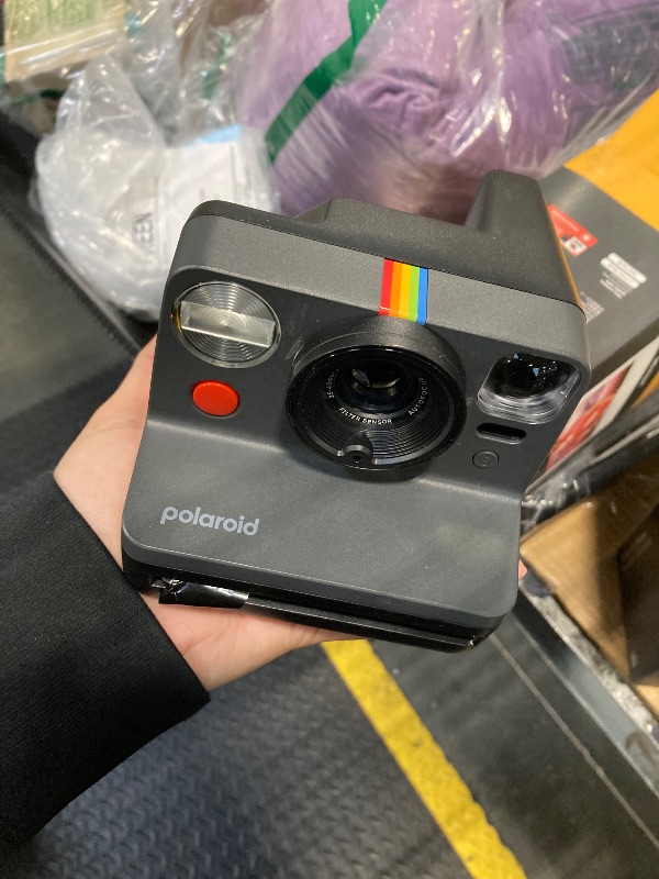 Photo 1 of ***THERE IS NO PAPER FOR PRINTING**** Polaroid Now 3rd Generation I-Type Instant Camera + Film Bundle - Now Black Camera + 16 Color Photos (6560)