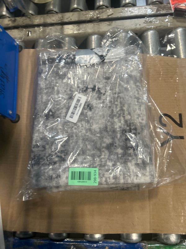 Photo 1 of **SMALL**Ompaa Non Slip, Washable, Soft Abstract Long Carpet Runner Rug with Rubber Backing for Hallways, Kitchen, Bedroom, Bathroom, Entryway, Grey, 2x6 ft