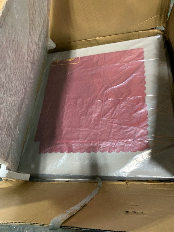 Photo 1 of *****IT COMES IN A SET OF 4 BOXES.*** USA MJ Vintage-Style Automatic Mahjong Table with Carved Wooden Table Top Design, Burgundy Numbered Tiles, Roller Coaster Chinese/Filipino/American Style, 40mm Tiles