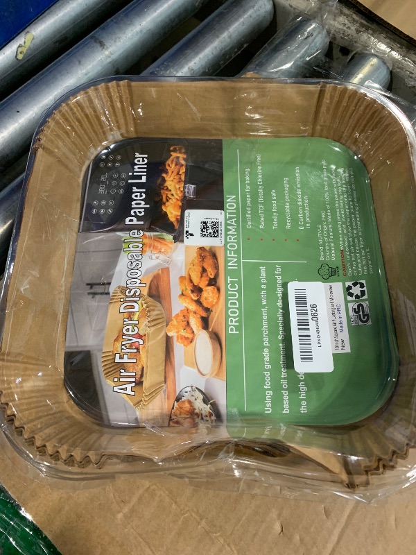 Photo 1 of 10 Inch Largest Square Air Fryer Disposable Paper Liner, XXL 100Pcs Air Fryer Parchment Liners for 8QT or Bigger Air Fryer, Non-stick, Food Grade Baking Paper for Frying, Roasting and Microwave