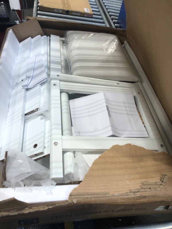 Photo 1 of **** NO SCREWS *** ProsperHaven Vanity Desk with Mirror and LED Lights, Small Makeup Vanity Table Set with Drawers and Chair, Dressing Table with Power Outlet for Girls Bedroom, White