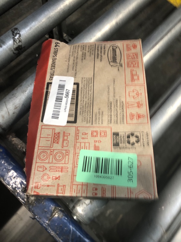 Photo 1 of ***MISSING PIECES*** Command Poster Strips, Damage Free Hanging Poster Hangers, No Tools Wall Hanging Strips for Posters, 64 White Adhesive Strips