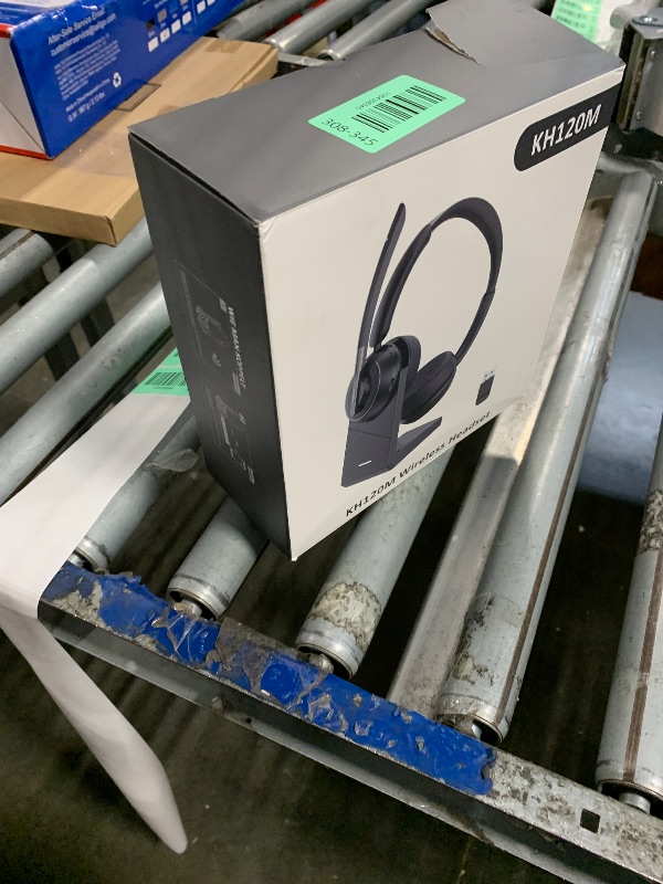 Photo 1 of (2025 Upgraded) Wireless Headset with Mic for Work, Bluetooth Headset with Noise Canceling Microphone with Dongle, Charging Base & Mic Mute, Wireless Headphones for Work from Home/PC/Computer