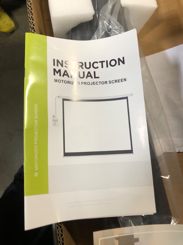 Photo 1 of **parts only** 100" Motorized Projector Screen - Indoor and Outdoor Movies Screen 100 inch Electric 16:9 Projector Screen W/Remote Control