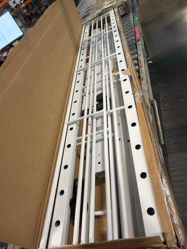 Photo 1 of *PARTIAL SET*
Triple Bunk Bed with Trundle Guardrail & Ladder Twin Size Metal, No Box Spring Needed, Easy Assemble