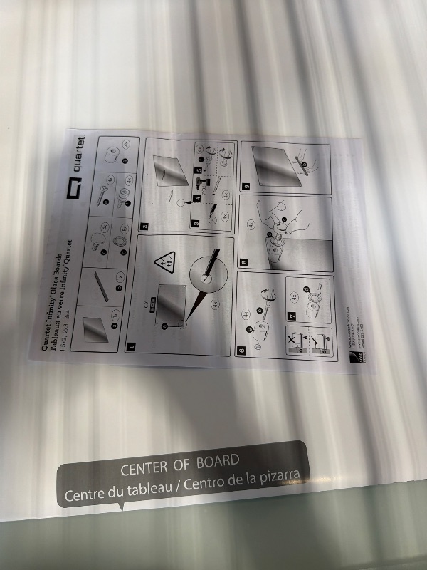 Photo 1 of ****MINOR DAMAGE****Quartet® Infinity™ Magnetic White Glass Frameless Dry-Erase Board, 48" x 36"