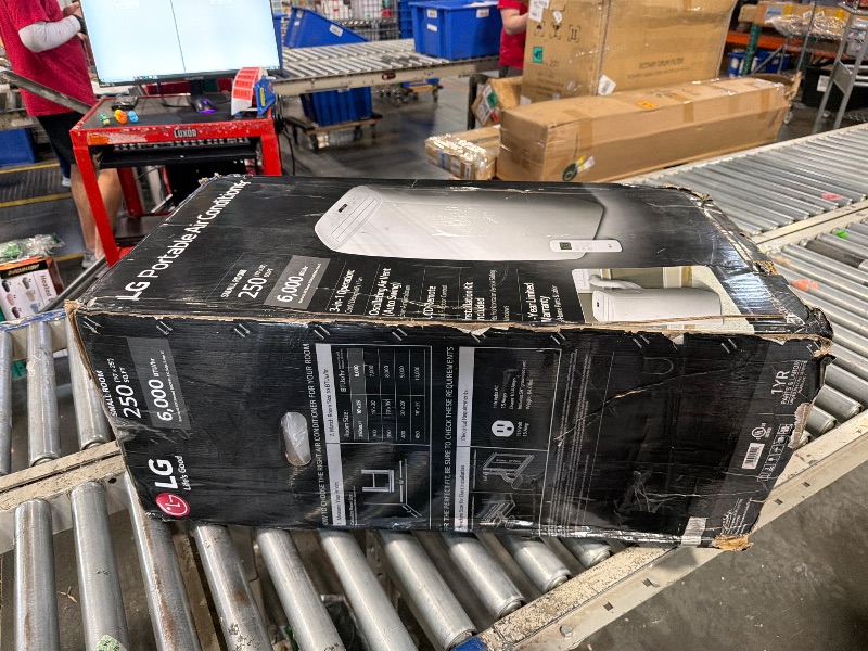 Photo 1 of ***DOES NOT WORK, SELLING FOR PARTS, FINAL SALE***LG 6,000 BTU Portable Air Conditioner, 115V, Cools 250 Sq.Ft. (10' x 25' Room Size), Portable Air Conditioner for Home with Quiet Operation, LCD Remote Control, and Window Installation Kit, White***DOES NO