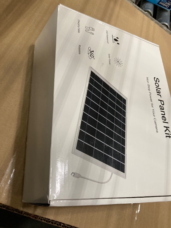Photo 1 of (3 Packs) 8W Solar Panel for Security Camera, Solar Panel for USB-C & Micro USB Ports Rechargeable Battery Security Camera, Solar Charger for Camera with 9.8FT Cable & 360°Angle Adjustment